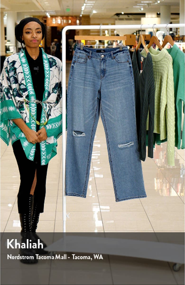 Ripped High Waist Boyfriend Jeans, sales video thumbnail
