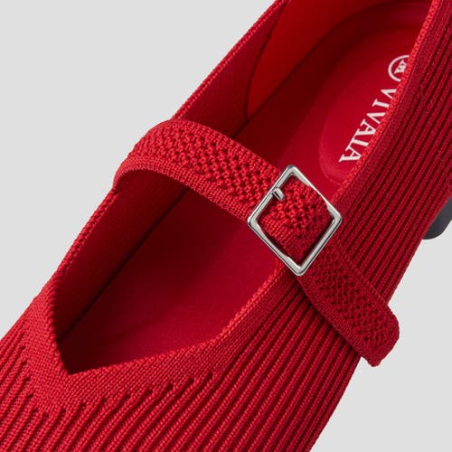 Vivaia Square-toe Mary-jane In Ruby Red