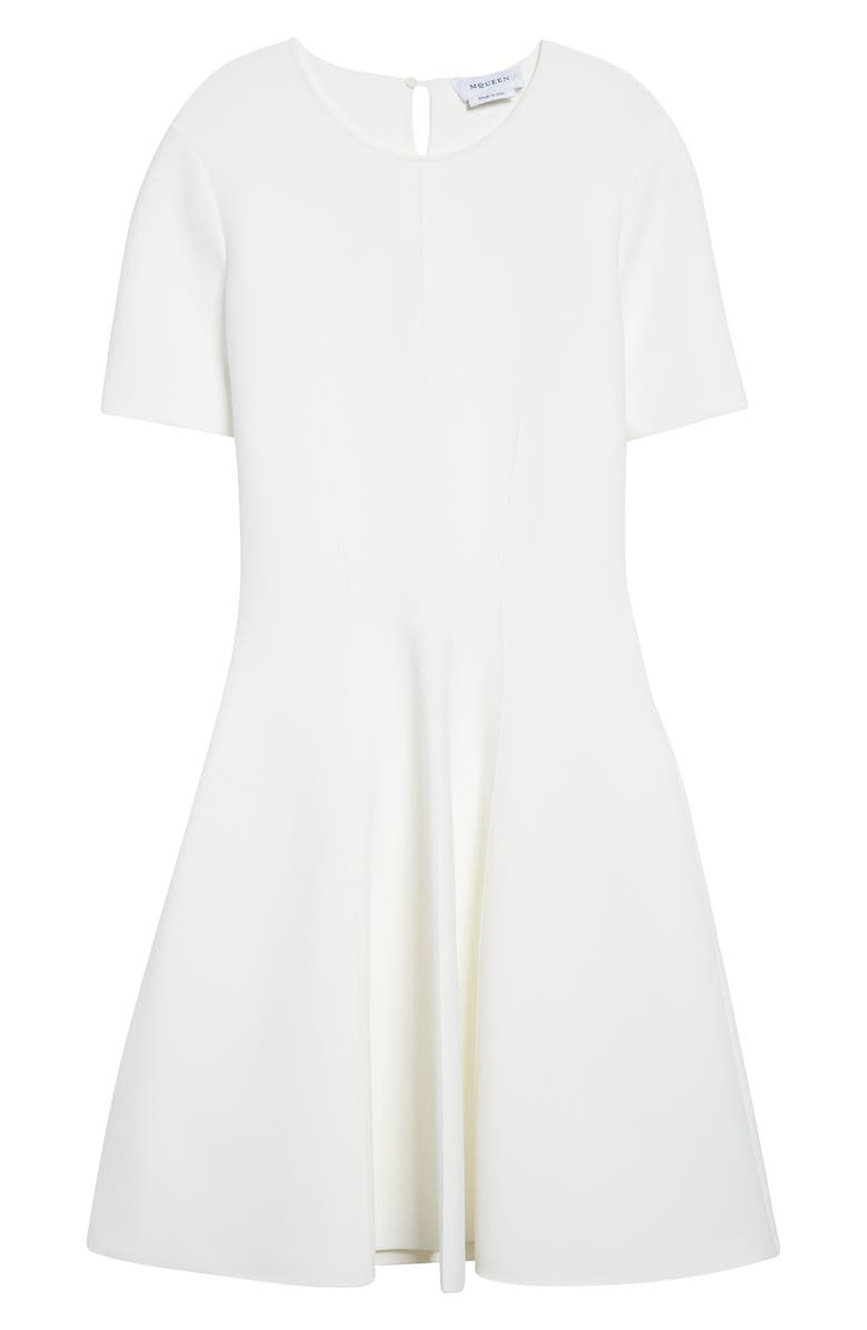 McQueen Jersey Fit & Flare Dress, Alternate, color, Ivory