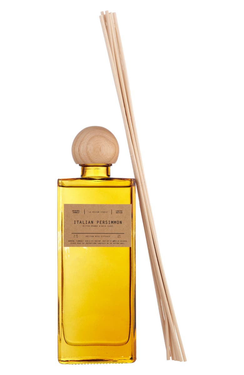 PORTOFINO CANDLES Italian Persimmon Reed Diffuser, Main, color, Amber