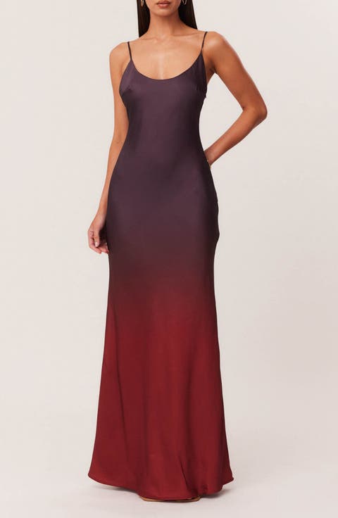 Amaya Ombré Satin Slipdress