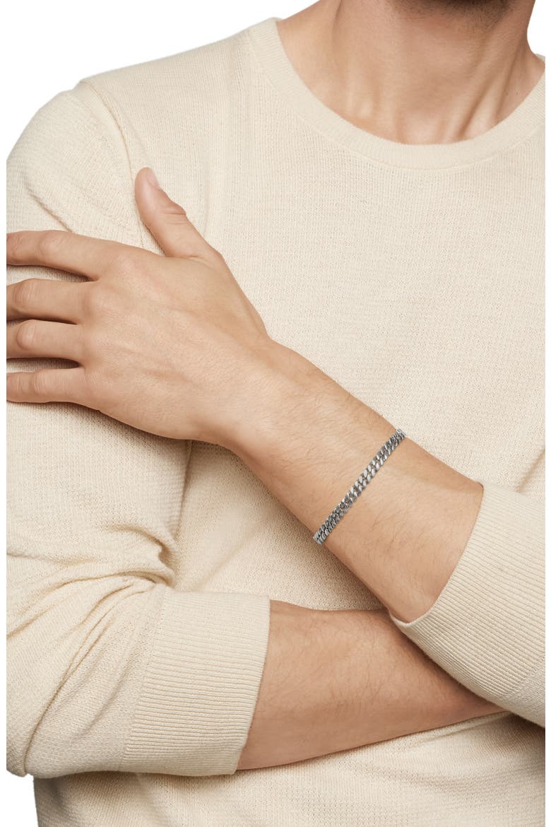 Men's Curb Chain Bracelet, Alternate, color, STERLING SILVER