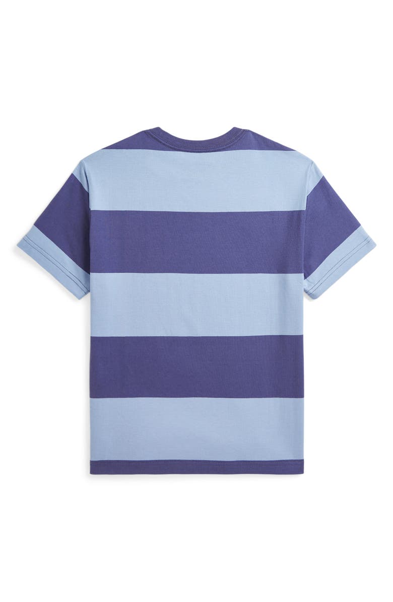 Polo Ralph Lauren Kids' Stripe Cotton T-Shirt, Alternate, color, Chambray Blue/ Classic Blue