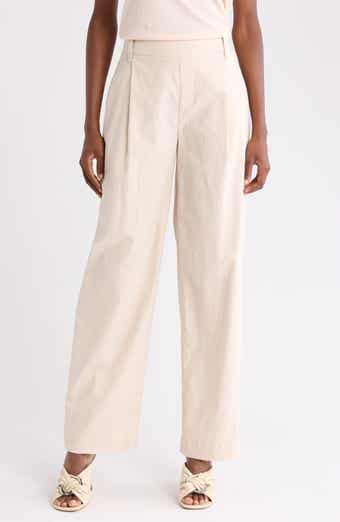 Pleated Pull-On Pants
