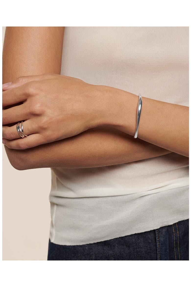 Nura Reef Bangle, Alternate, color, STERLING SILVER