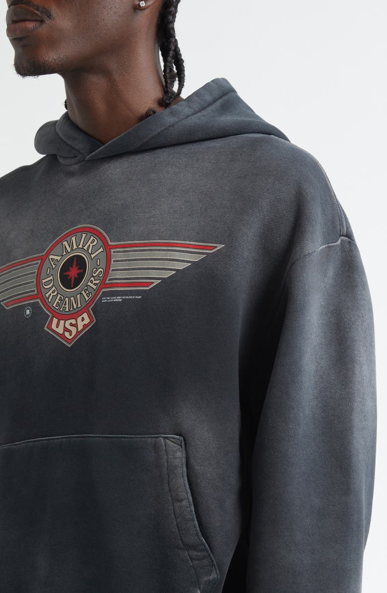 AMIRI Dreamers Graphic Hoodie, Alternate, color, Black