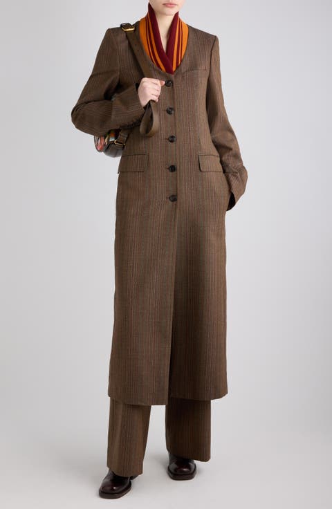Ritt Tonal Stripe Wool Coat