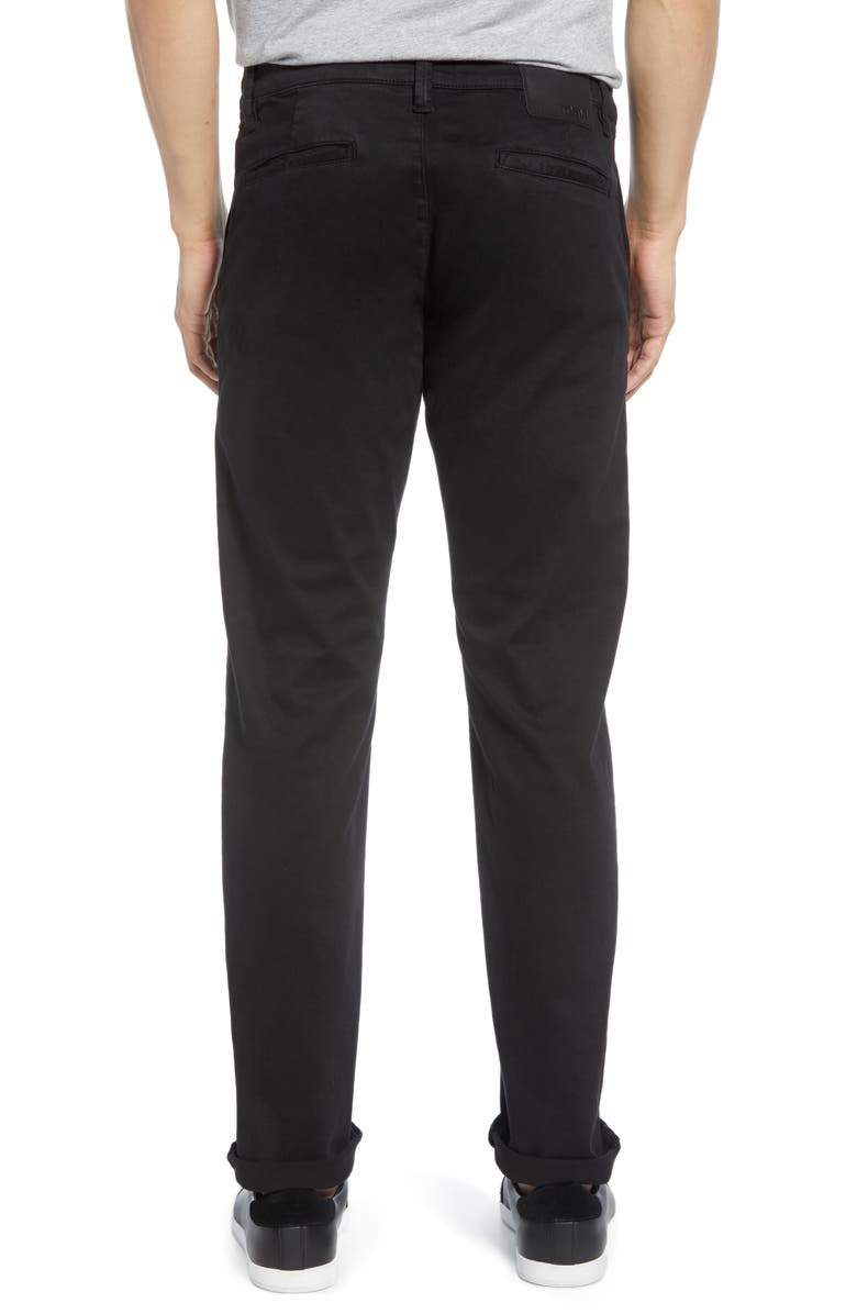 Mavi Jeans Johnny Slim Fit Twill Chino Pants, Alternate, color, Black Sateen Twill
