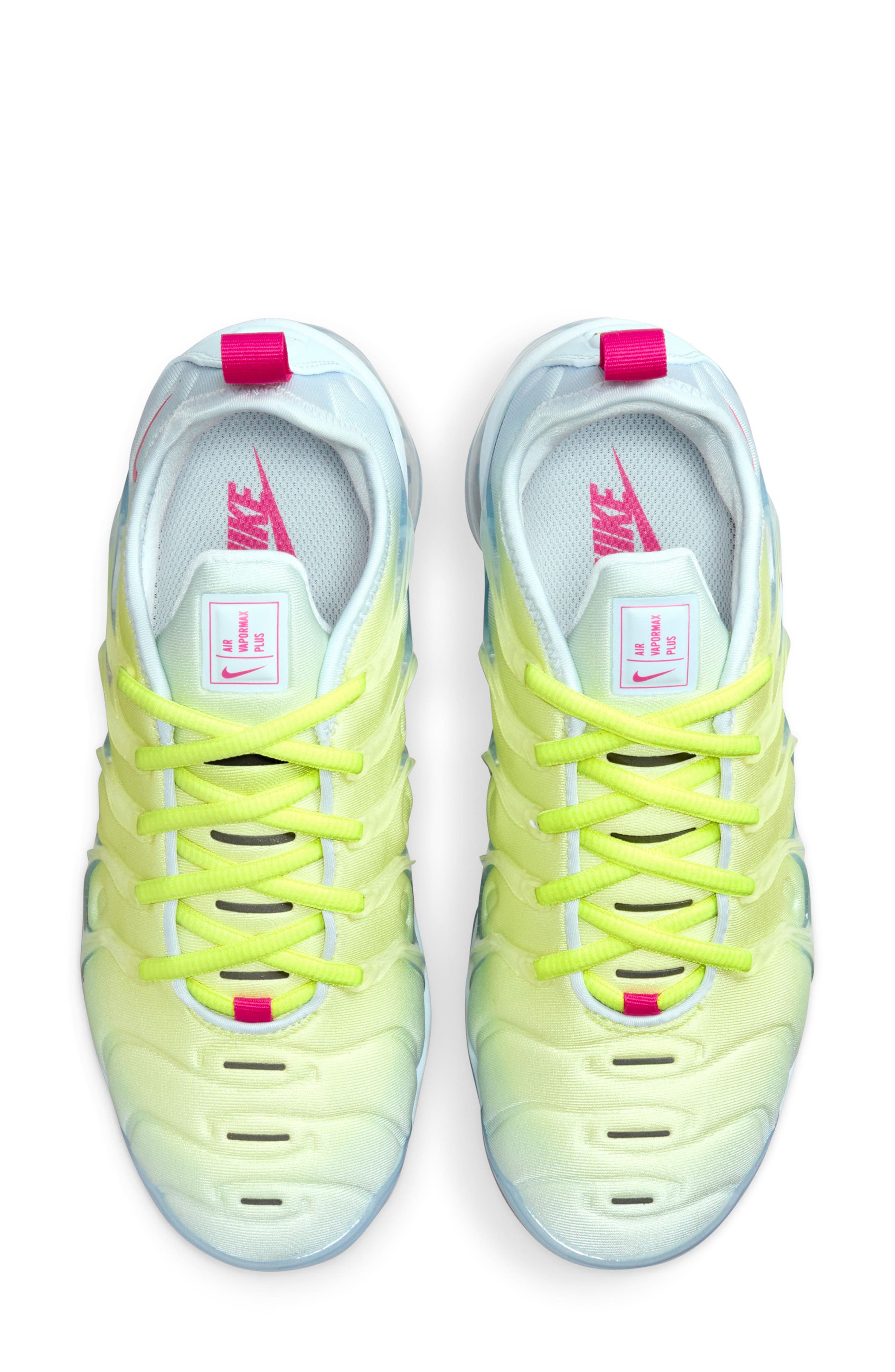 Air VaporMax Plus Sneaker, Alternate, color, BLUE TINT/ FIRE BERRY/ LEMON