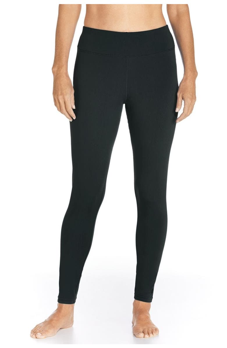 Coolibar Women's Swim Tights - UPF 50+ Sun Protection - Deep Water, Main, color, Black
