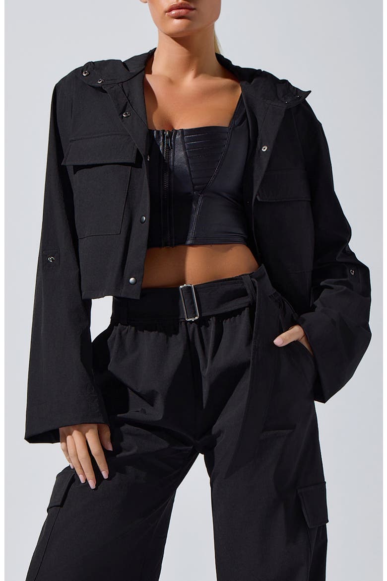 Ava Crop Performance Jacket, Main, color, BLACK