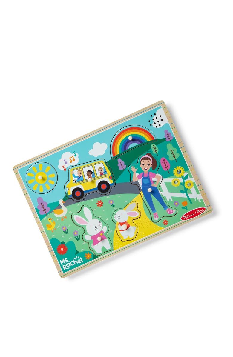 Melissa & Doug Ms. Rachel 6-Piece Wooden Song Puzzle, Alternate, color, 