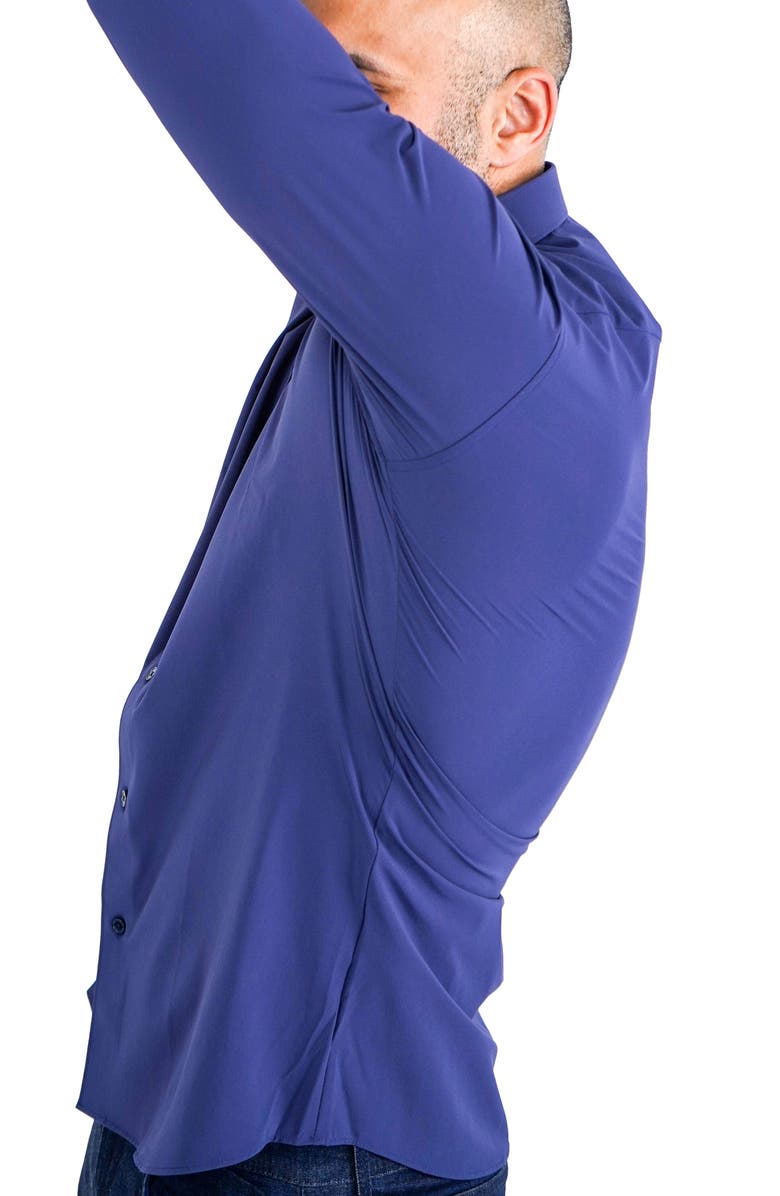 Maceoo Einstein Stretchcore Performance Button-Up Shirt, Alternate, color, Blue