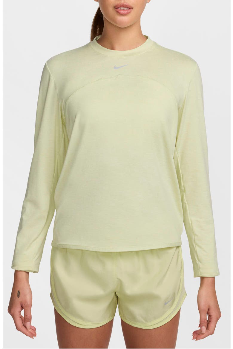 Dri-FIT Swift Element UV Running Top, Main, color, 751 LIFE LIME/WHITE/HEATHER