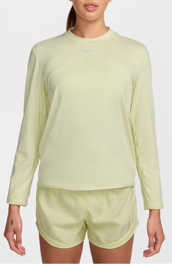 Nike Dri-fit Swift Element Uv Running Top In Green