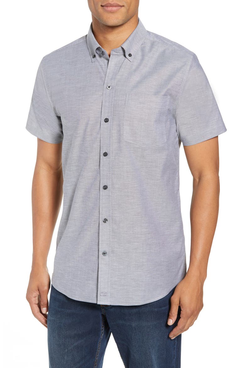 Tailor Regular Fit Oxford Sport Shirt, Main, color, CHARCOAL