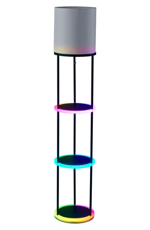 Keely RGB Color Changing Shelf Floor Lamp