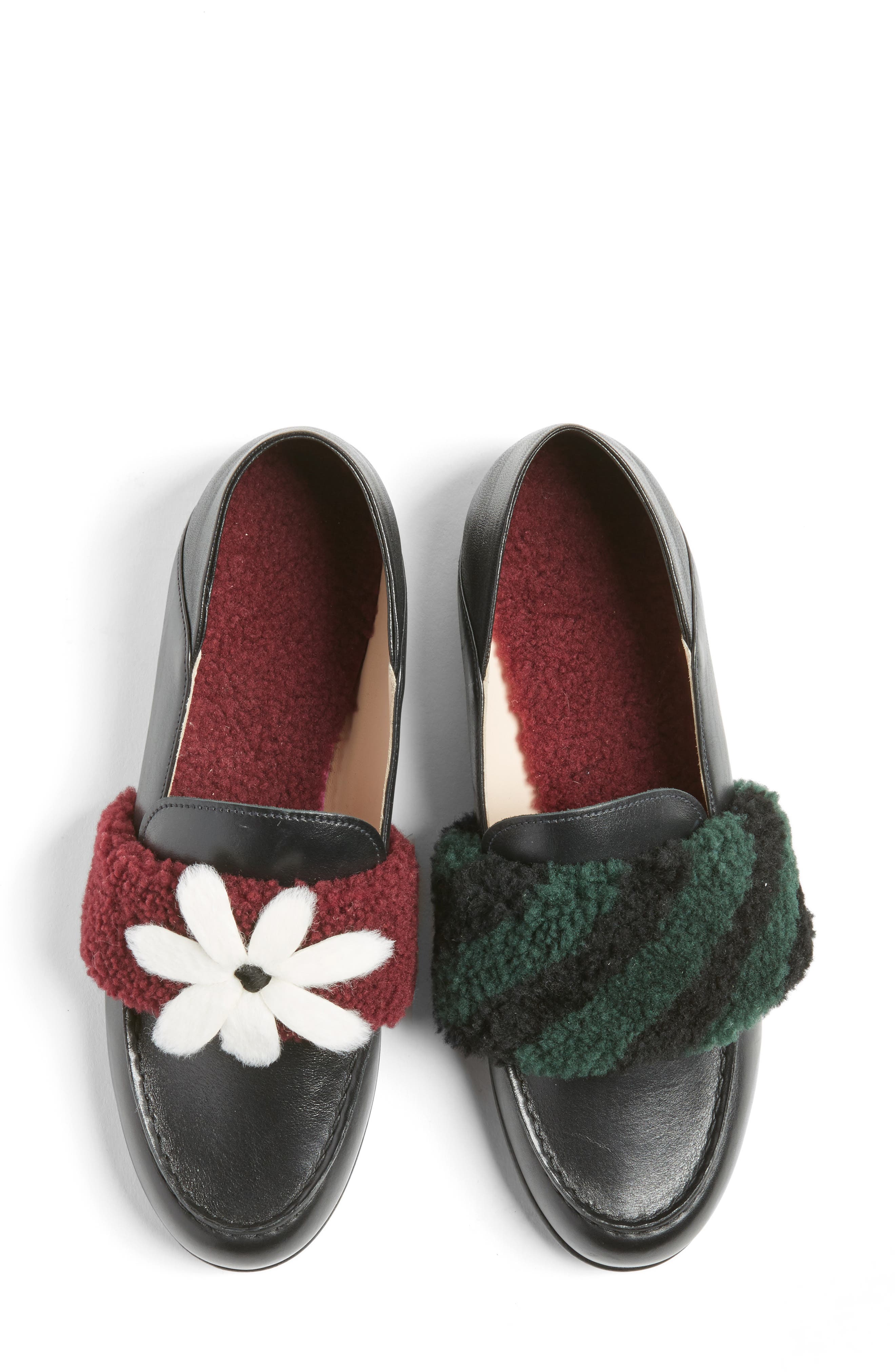 Fendi Genuine Shearling Slip-On Loafer, Alternate, color, 