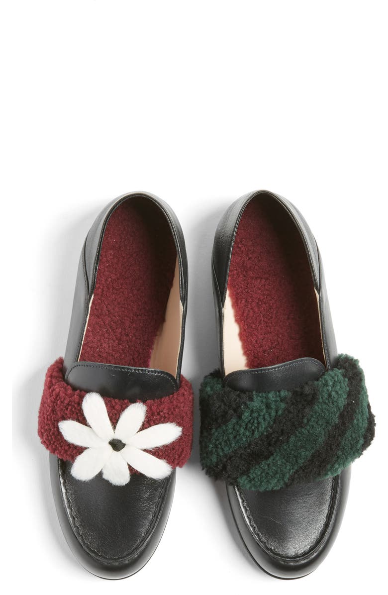 Fendi Genuine Shearling Slip-On Loafer, Alternate, color,