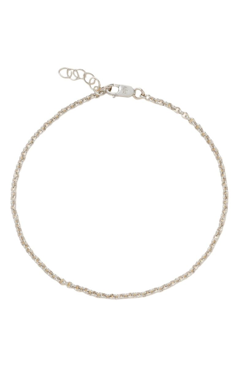 MADE BY MARY Rolo Chain Bracelet, Main, color, Silver