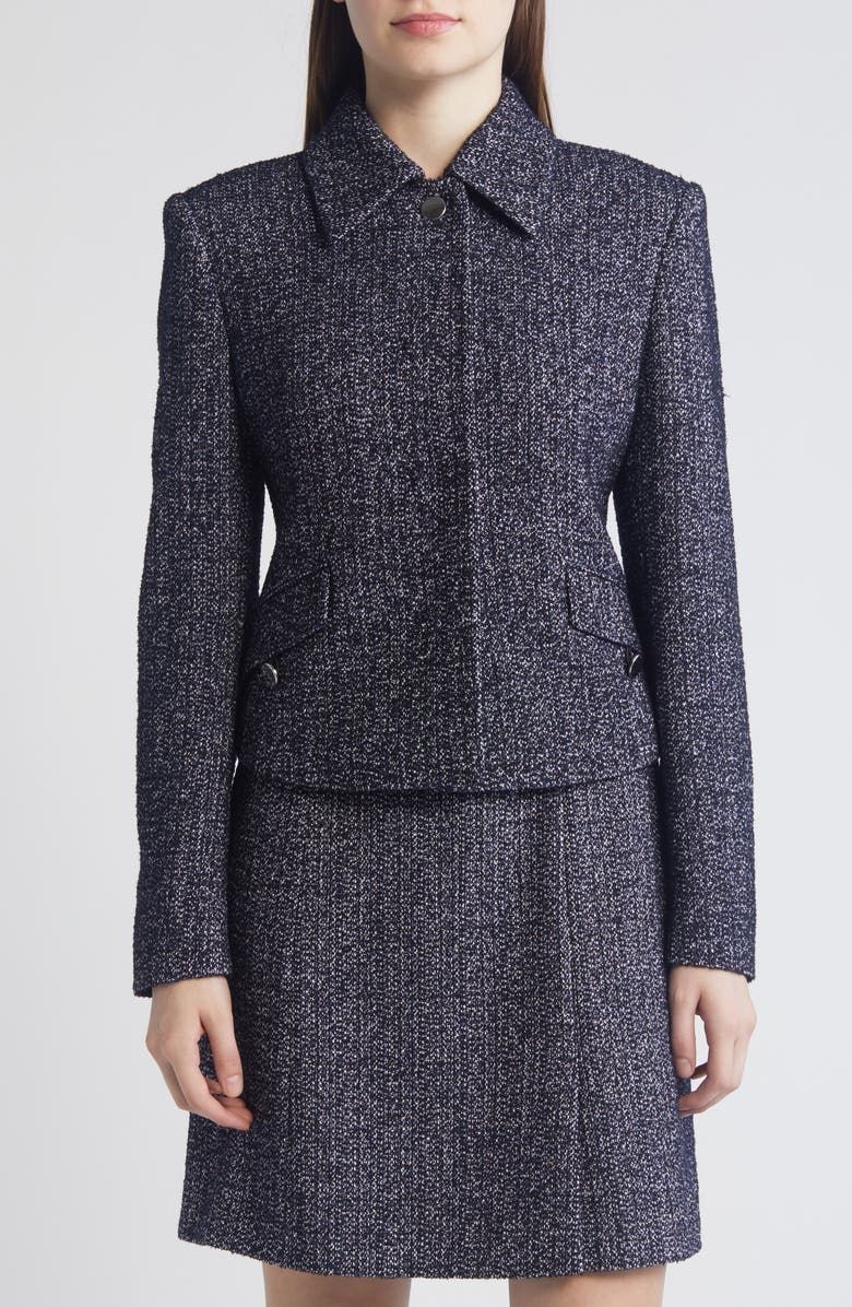 BOSS Jaxson Tweed Jacket, Alternate, color, Insignia Blue Tweed