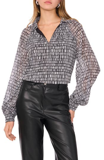 Vince Camuto Collared Popover Top