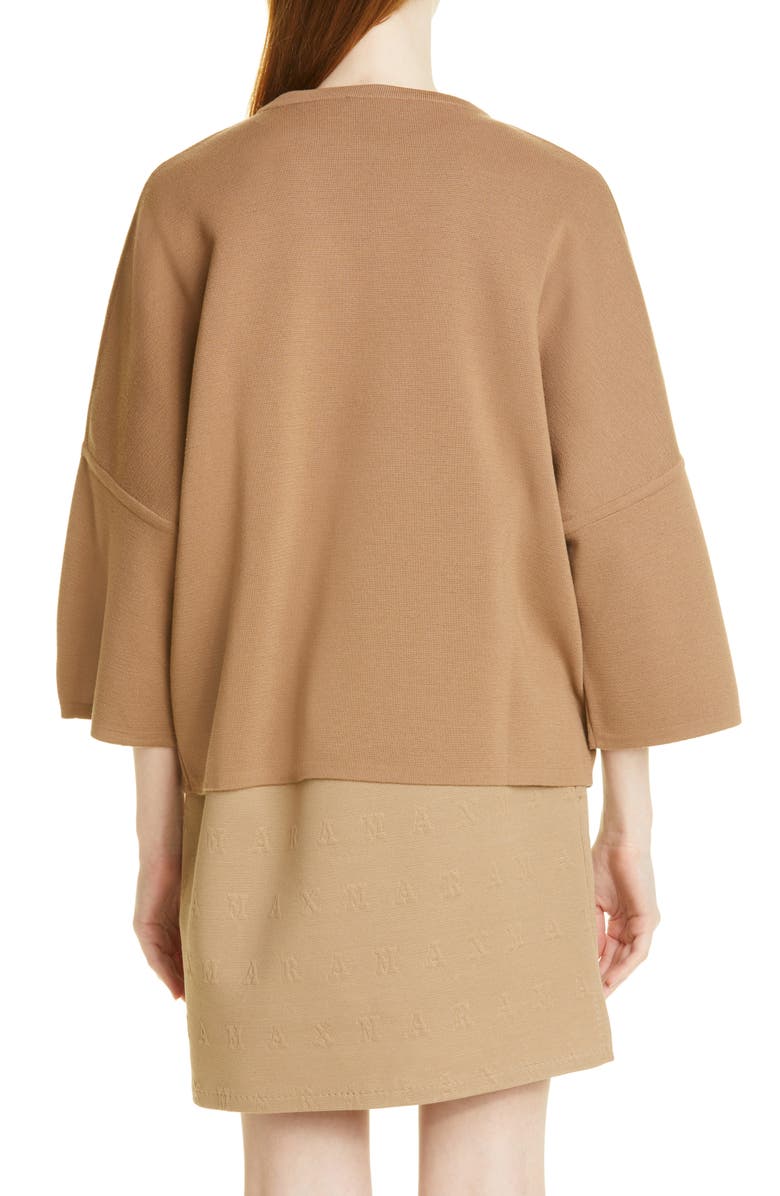 Max Mara Boxy Virgin Wool Sweater, Alternate, color, Cammello