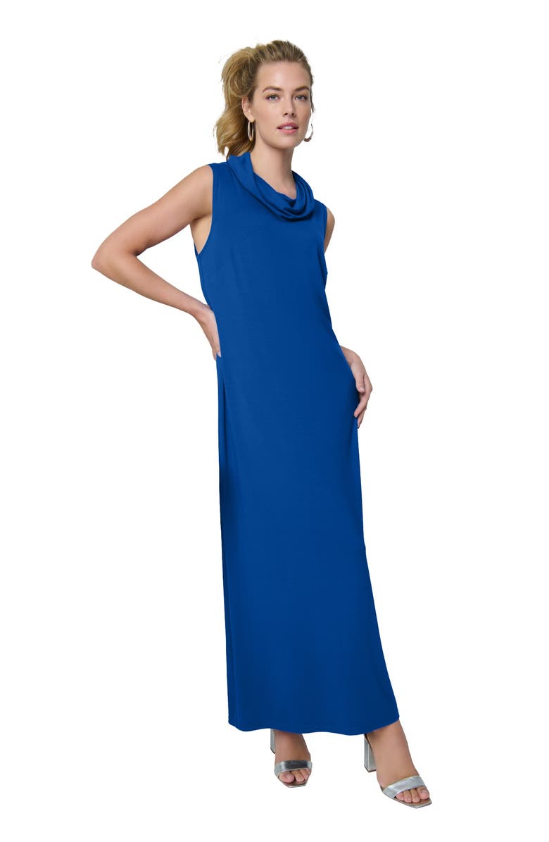 Jessica London Sleeveless Cowl Neck Maxi, Main, color, Dark Sapphire
