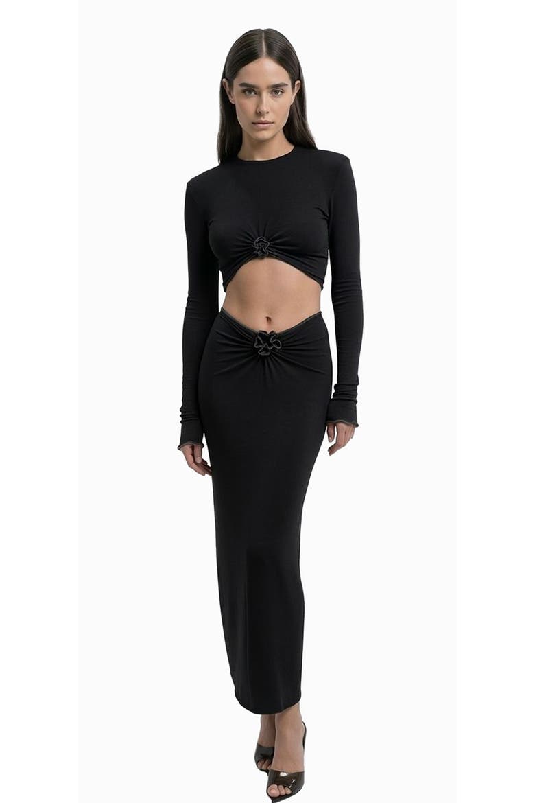 Papper Ripple Skirt, Main, color, Black