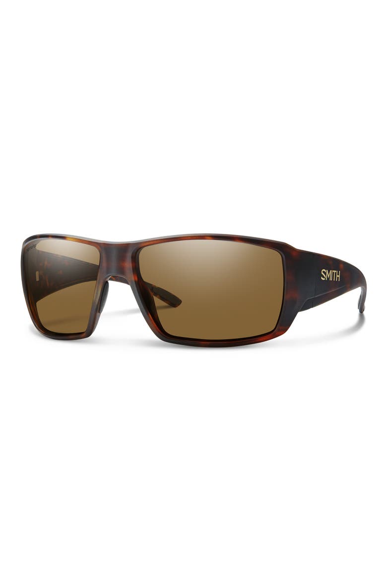 Guide's Choice 62mm Polarized Oversize Wraparound Sunglasses, Alternate, color, TORTOISE / GLASS BROWN