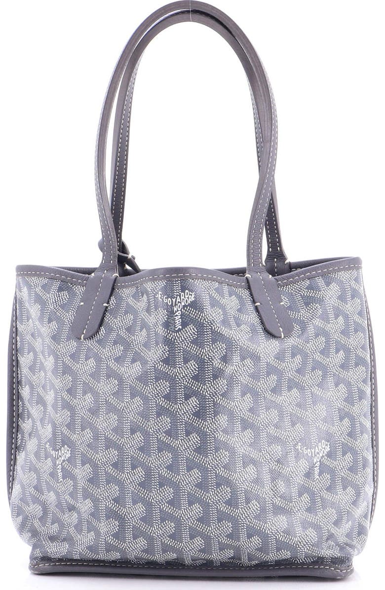 Pre-Owned Goyard Anjou Reversible Tote Coated Canvas Mini, Alternate, color, Gray