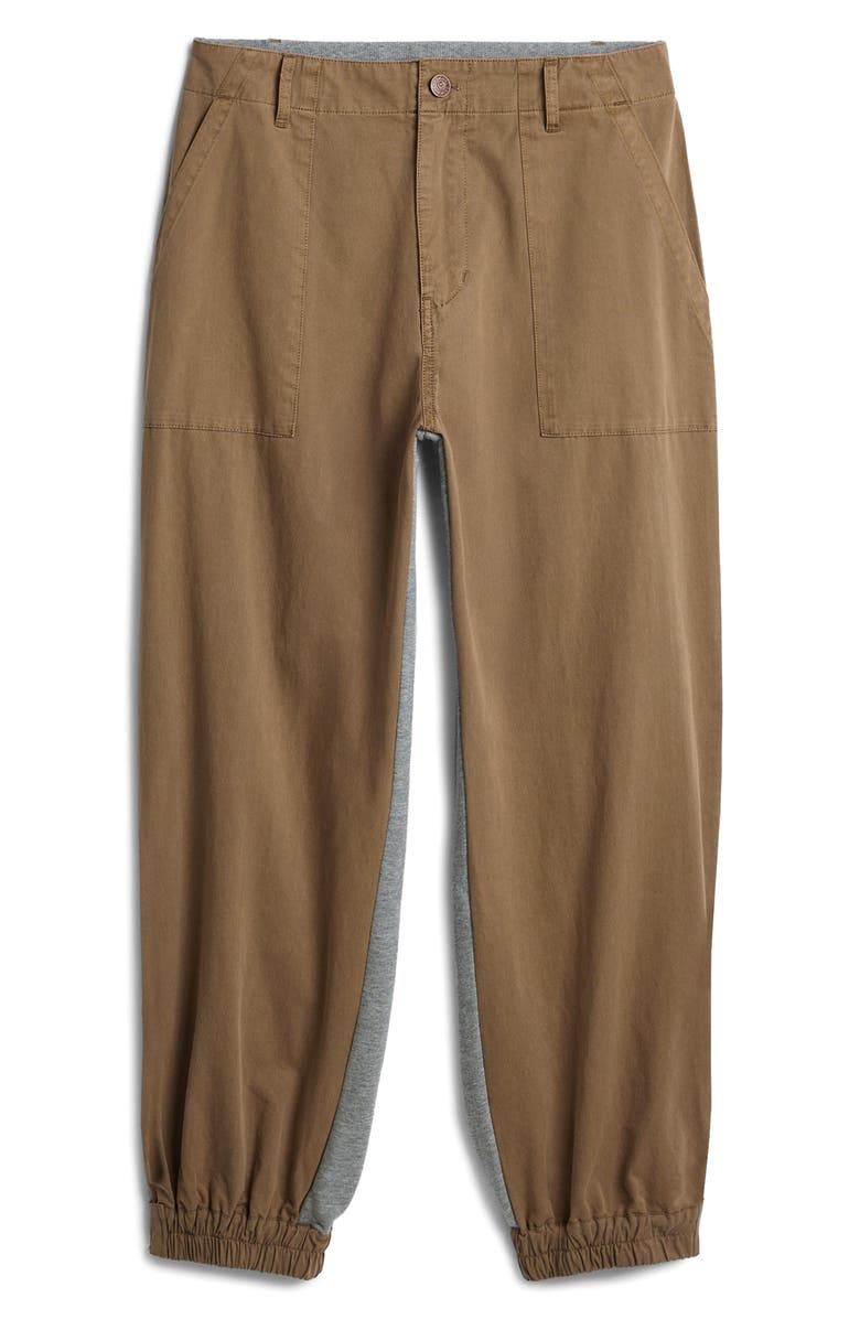 Desigual Knit & Woven Joggers, Alternate, color, Camel