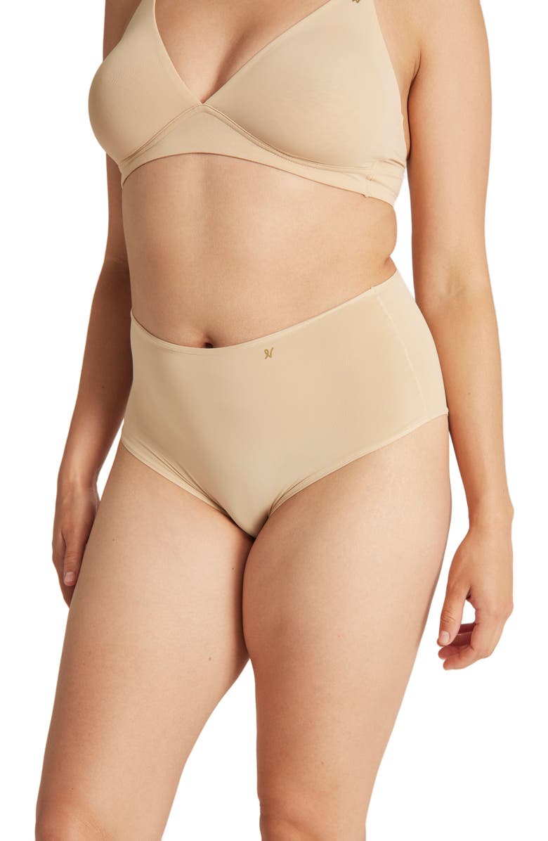 Nudea The Stretch High Waisted Brief, Alternate, color, Bare01