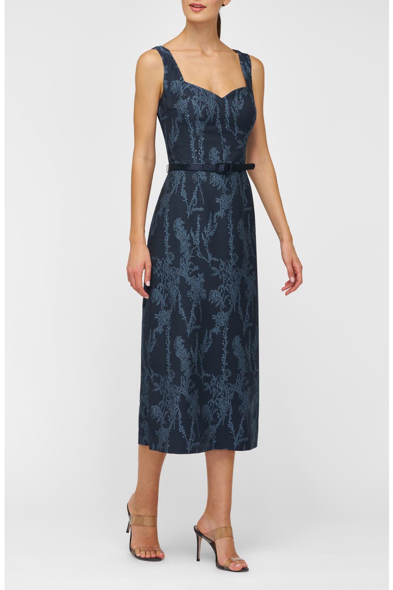 Drew Beaded Embroidery Cocktail Dress, Alternate, color, DARK MIDNIGHT/ STONE BLUE