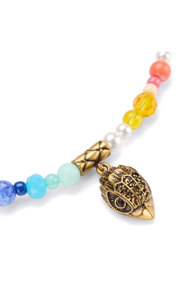 Kurt Geiger London Beaded Eagle Head Pendant Necklace, Alternate, color, Rainbow Multi