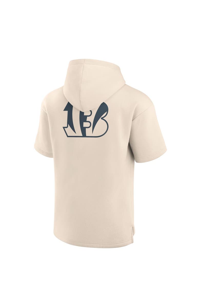 FANATICS Men's Fanatics Cream Cincinnati Bengals Elements Future Ground Lettering Short Sleeve Pullover Hoodie, Alternate, color, Cream
