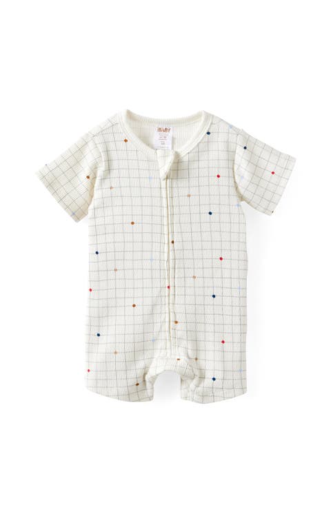 Littlie Organic Short Sleeve Zip All In One Romper