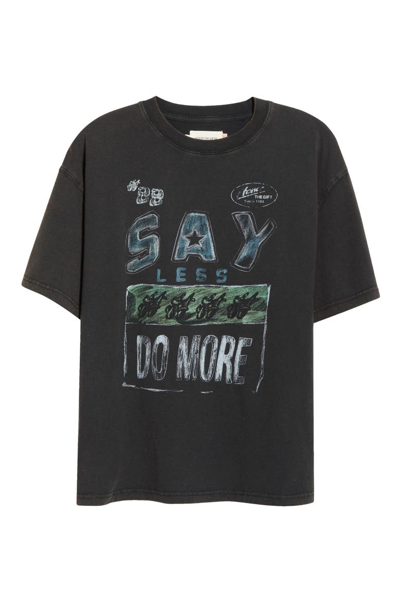 Say Less Do More Cotton Graphic T-Shirt, Alternate, color, BLACK