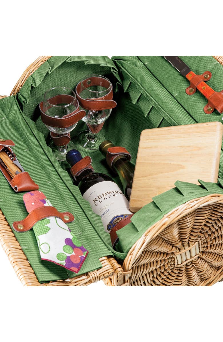 Picnic Time 'Verona' Wicker Picnic Basket, Alternate, color, 