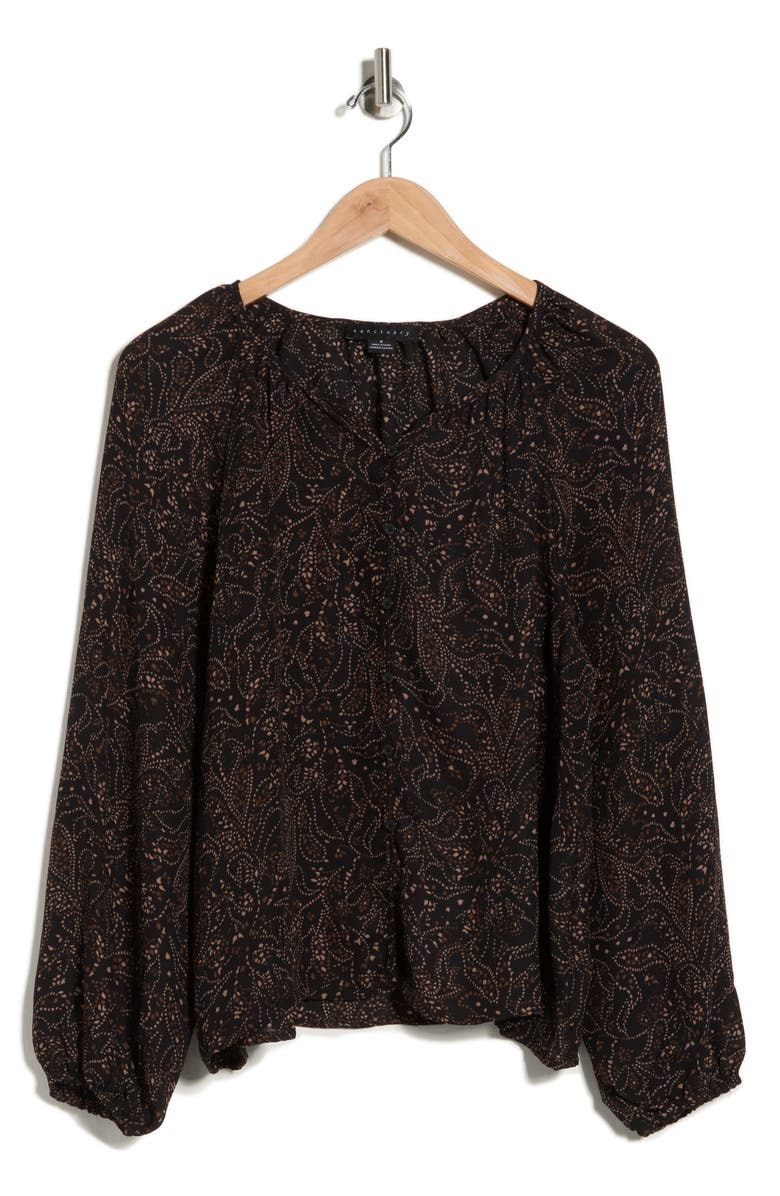 Sanctuary Raglan Sleeve Top, Alternate, color, Spotted Paisley