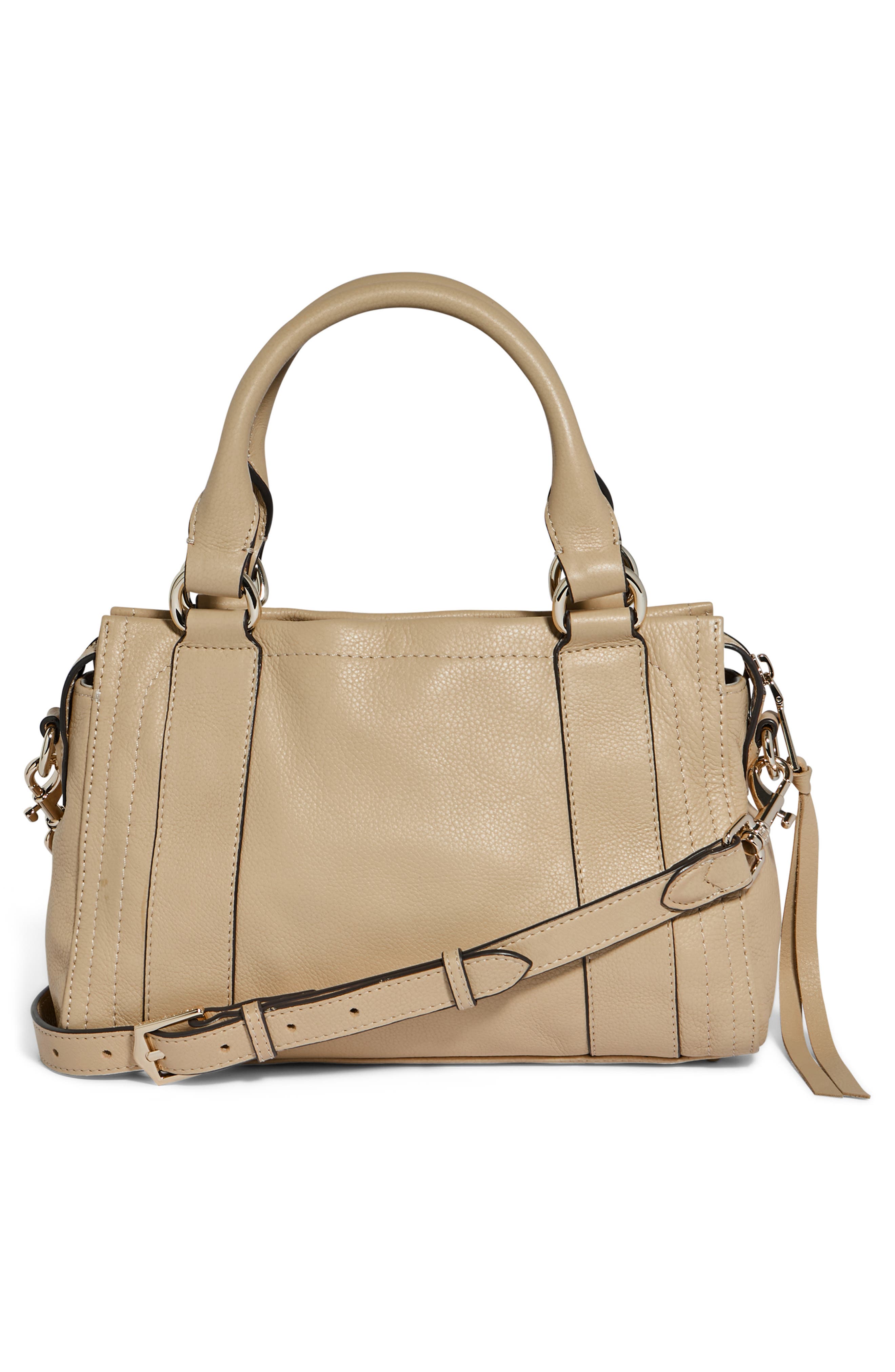 AIMEE Mini Zip Me Up Leather Satchel, Alternate, color, 
