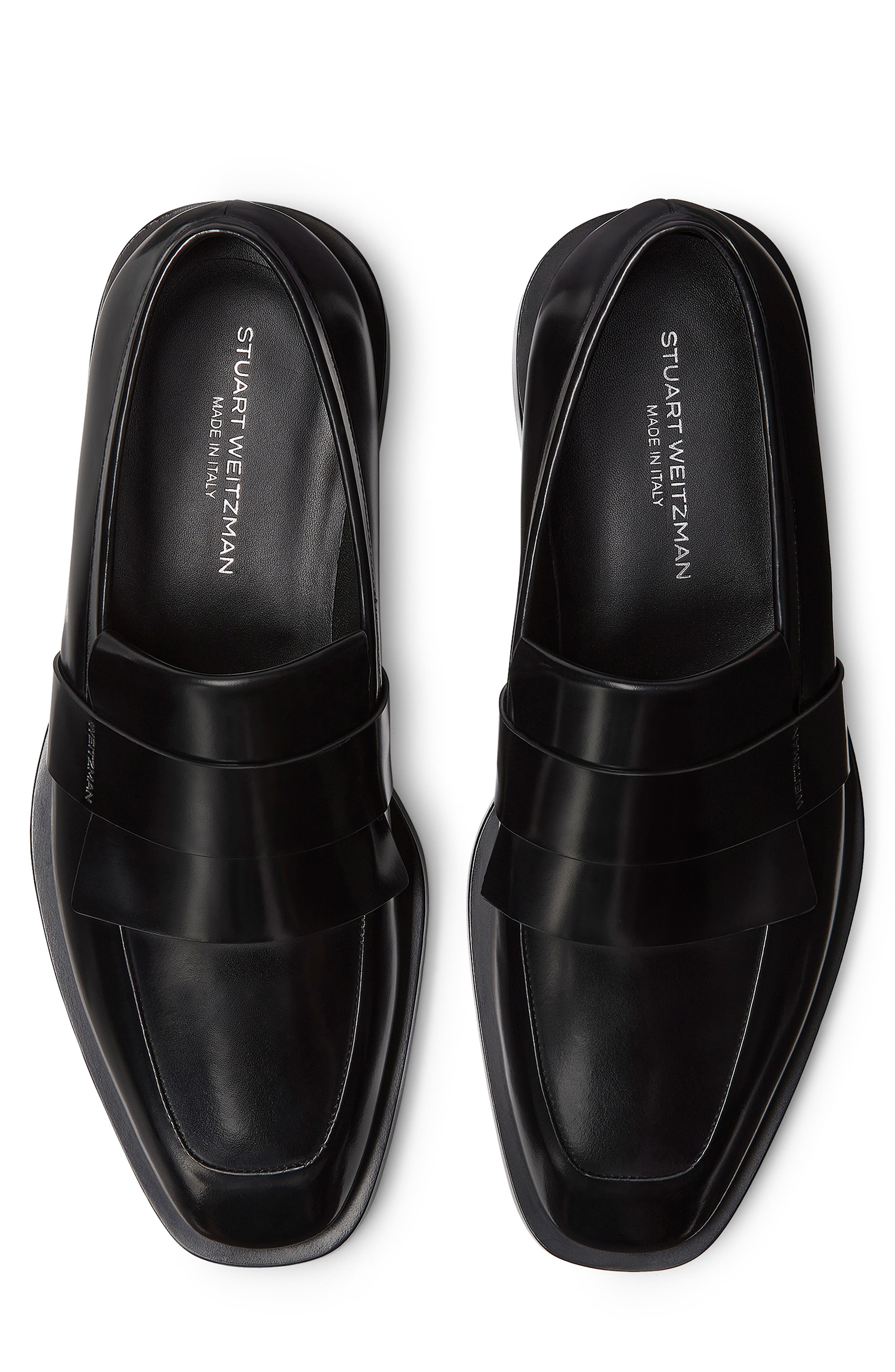 Stuart Weitzman Royce Kiltie Loafer, Alternate, color, Black