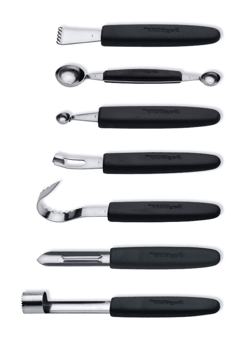 Black Essentials Garnishing Tool 8-Piece Set, Main, color, BLACK