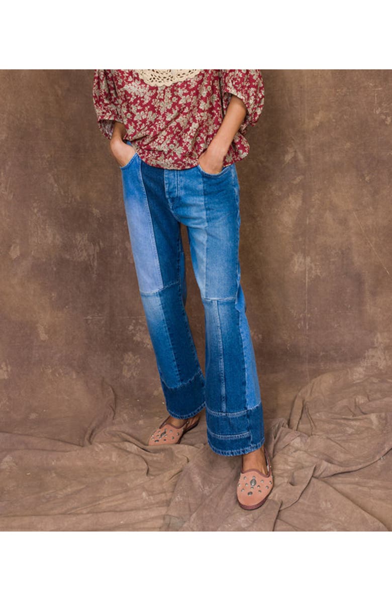 Fortela Joleen 5-Pocket Patchwork Trousers, Alternate, color, D999