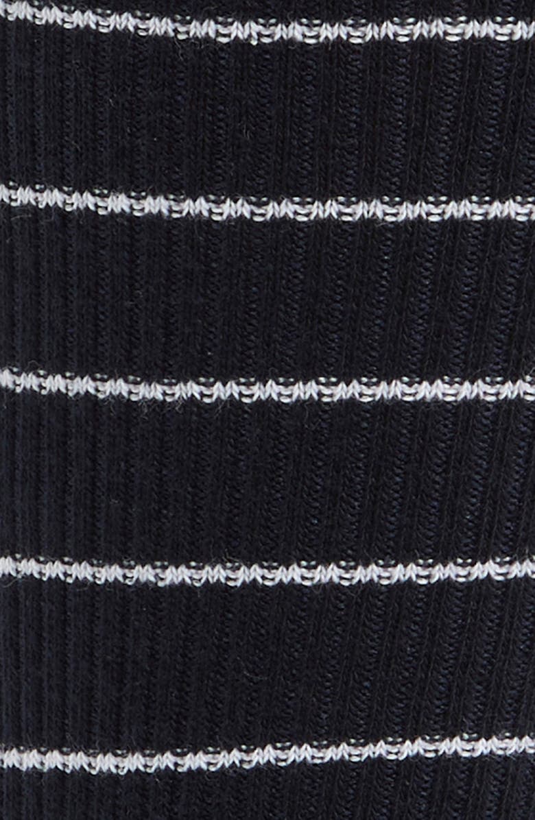 Nordstrom Everyday Stripe Cotton Blend Socks, Alternate, color, Navy