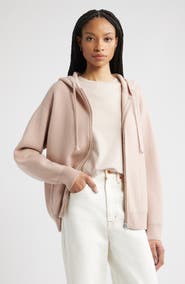 Nordstrom Wool Blend Zip Hoodie Cardigan