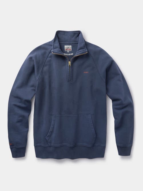 Aubin Provost Zip Neck Sweatshirt In Blue