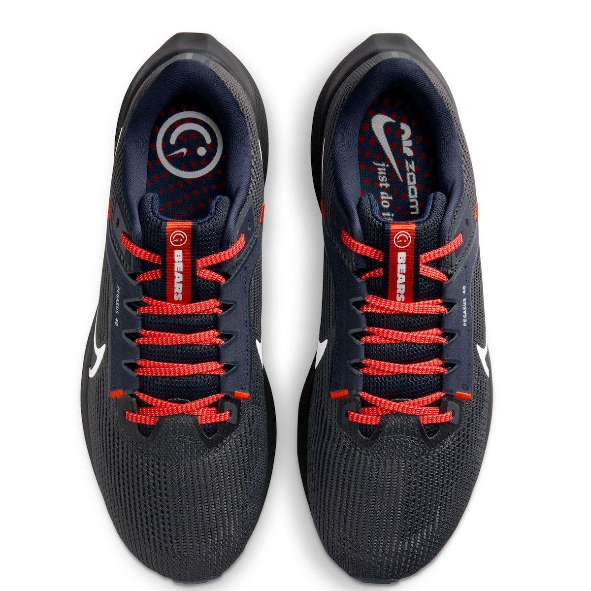 Nike Unisex Nike  Anthracite Chicago Bears Zoom Pegasus 40 Running Shoe, Alternate, color, Anthracite