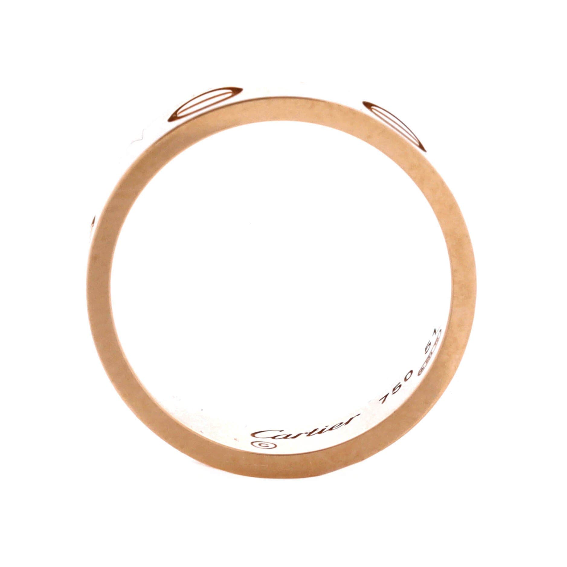 Love Band Ring 18K Rose Gold, Alternate, color, Metallic Gold