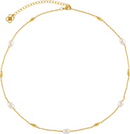 Ottoman Hands Lyra Pearl Beaded Necklace